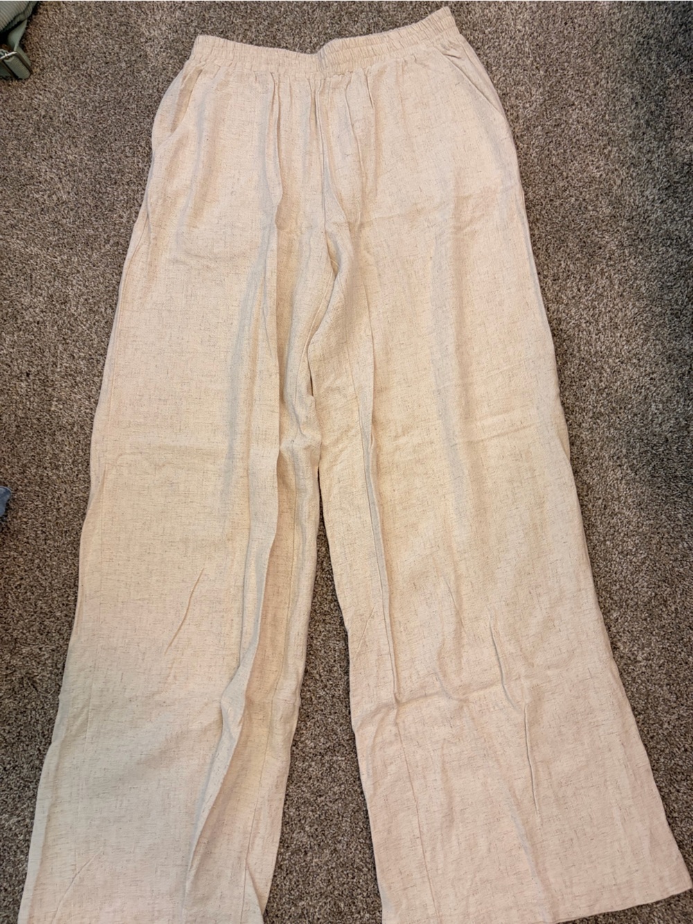 Lightweight Cream Linen Lounge Pants
